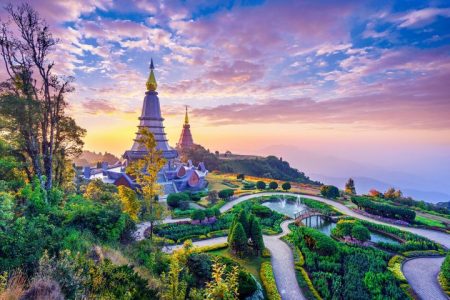 landmark pagoda in doi inthanon national park at chiang mai thailand 163355 1 1