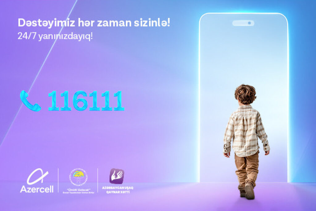 Azercell-in dəstəyi ilə fəaliyyət göstərən “Uşaq Qaynar Xətti”nə 2025-ci ilin birinci rübündə 940 müraciət daxil olub