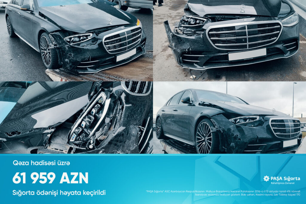 PAŞA Sığorta KASKO sığortalı müştərisinə iri həcmli ödəniş edib