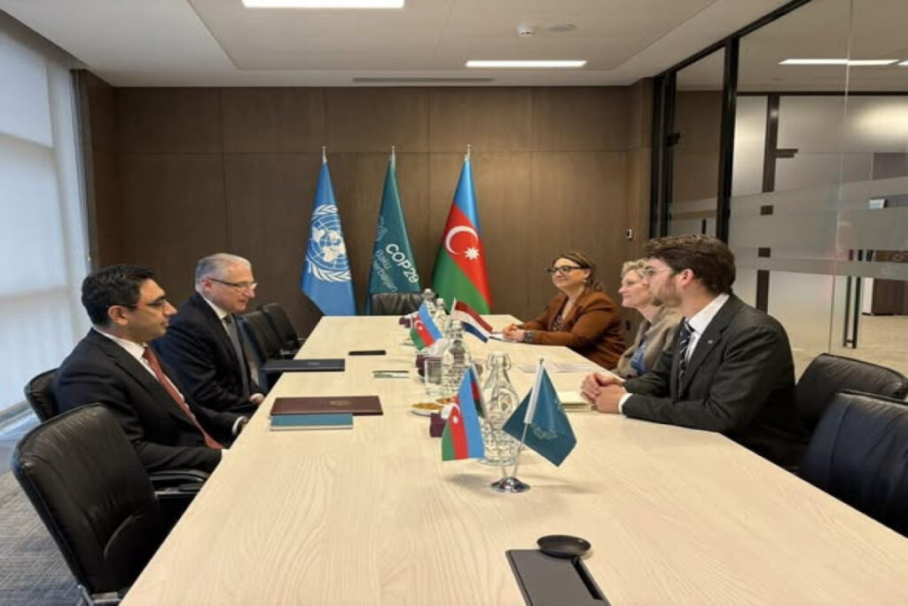 Azərbaycan və Niderland arasında iqlim məsələlərində əməkdaşlıq müzakirə olunub