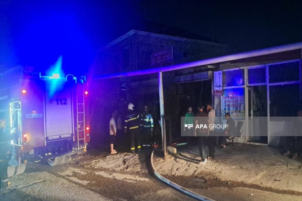 Xocəsəndə avtoyuma məntəqəsi yanıb – FOTO