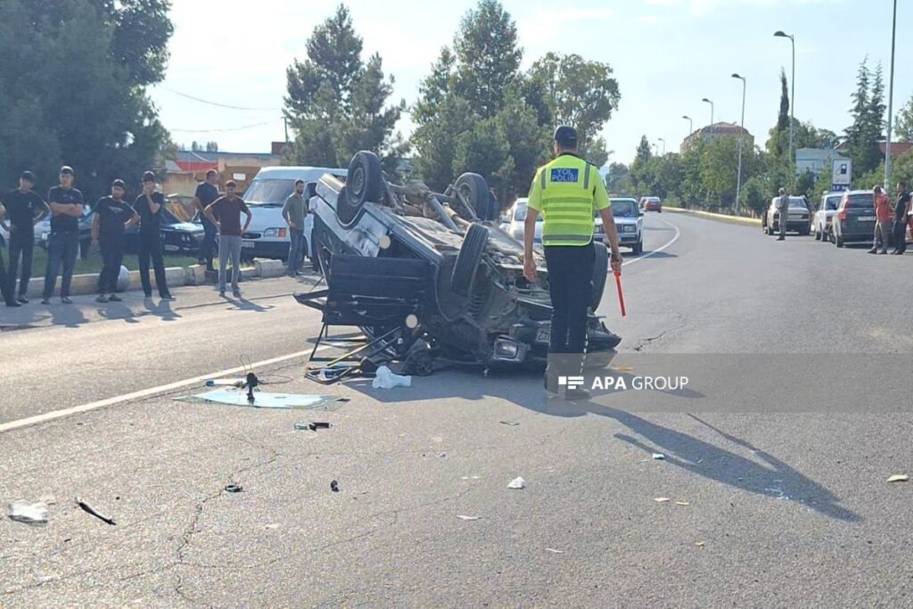 Ağstafada iki avtomobil toqquşub, xəsarət alanlar var – FOTO