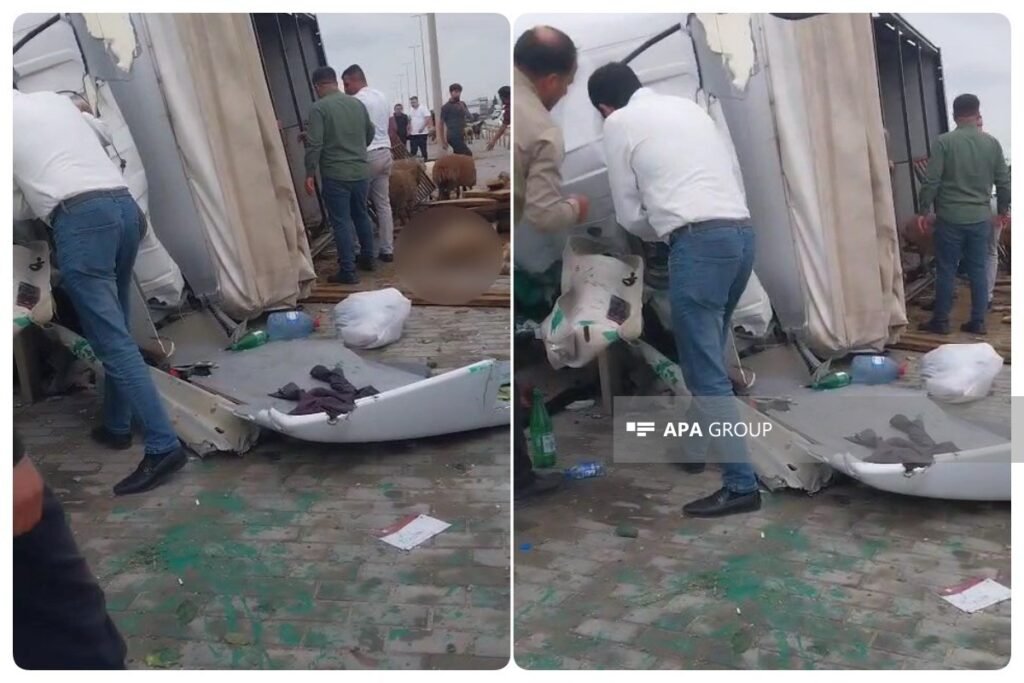 Bakı-Qazax yolunda yük maşını aşıb, 4 nəfər ölüb, 1 nəfər xəsarət alıb- FOTO – YENİLƏNİB-1 – VİDEO