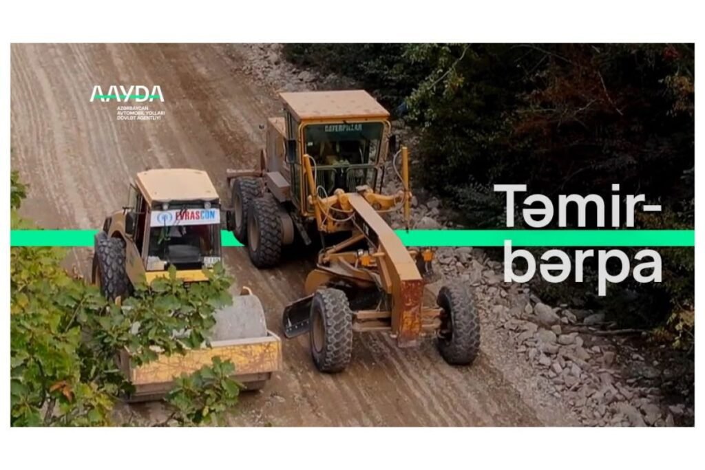 AAYDA: Sürüşmə baş verən Altıağac–Xızı yolunda bərpa və möhkəmləndirmə işləri aparılır