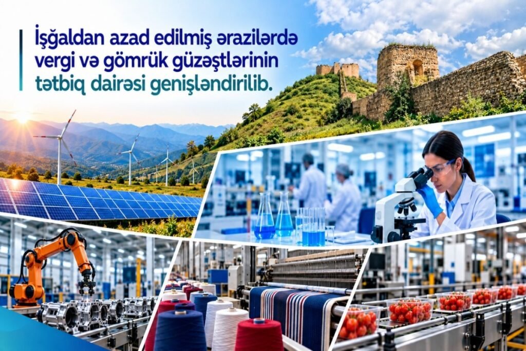 Qarabağda daha 7 fəaliyyət sahəsi vergi və gömrük rüsumlarından azad edilib