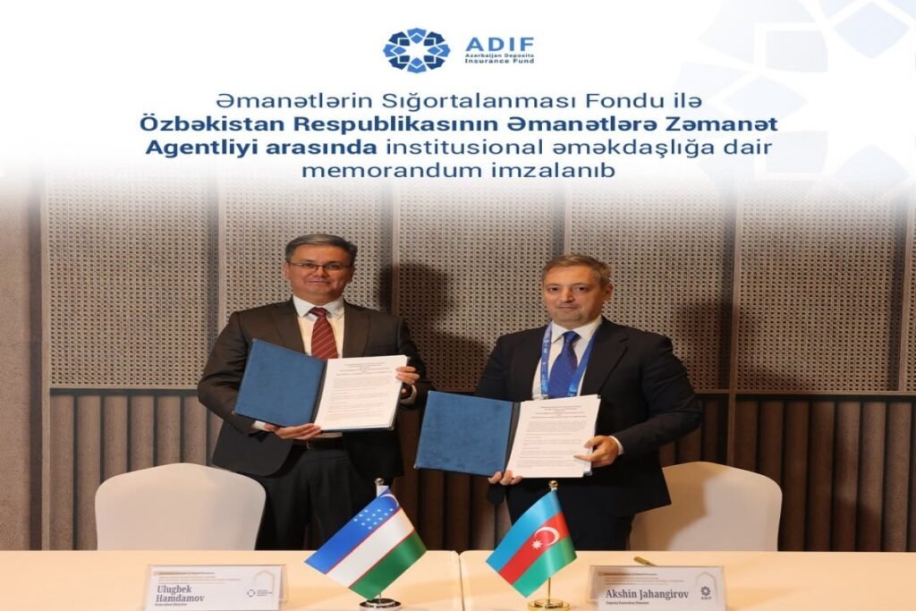 ƏSF ilə Özbəkistanın Əmanətlərə Zəmanət Agentliyi arasında memorandum imzalanıb
